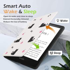 Cho Kindle PaperWhite <span class=keywords><strong>10</strong></span>/11/12 tùy chỉnh in PU da tablet trường hợp bảo vệ từ trở lại với xử lý dây đeo - Product Image 5