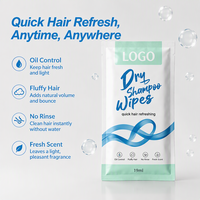 Tisu Rambut Kering Tanpa Bilas, Sampo Kering Portabel Sekali Pakai, Mengontrol Minyak, Menutrisi Rambut, Aroma Segar, Tisu Pembersih untuk Wanita