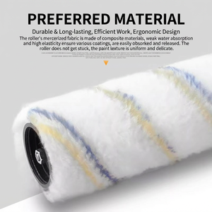 Rouleau de peinture blanc DIY OEM pas cher à poils longs en matériau composite, garantie 3 ans, outil de peinture artistique <span class=keywords><strong>pour</strong></span> murs et maison - Product Image 3