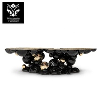 Table centrale en acier inoxydable de luxe personnalisée bulle unique pour salon moderne café unique personnalisé meubles de maison