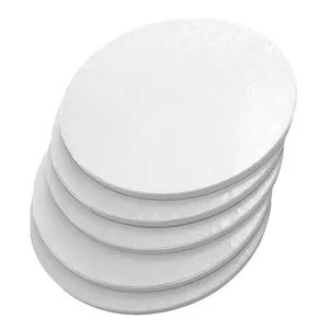 Grosir bulat hitam dan putih Multi ukuran Drum papan kue dengan tekstur