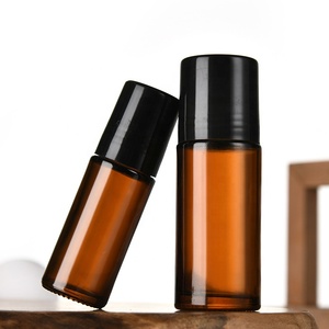 ขวดแก้วใสสีน้ำตาลสำหรับน้ำมันหอมระเหยแบบโรลออน พร้อมลูกกลิ้งแบบแบน ขนาด 30 มล./50 มล. สำหรับใช้กับเครื่องสำอาง ขวดโรลเลอร์สีเหลืองอำพัน - Product Image 5