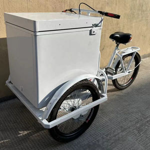 รถสามล้อบรรทุกแบบเปิดโครงเหล็ก ขนาด 68 ลิตร สำหรับผู้ใหญ่ ใช้พลังงานแสงอาทิตย์ พร้อมเบรกแบบล้อ  ไม่มีเกียร์  สำหรับขายไอศกรีม/ไอซ์โอลลี่ - Product Image 1