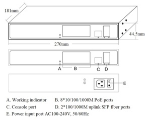 Switch PoE géré L2+ avec 8 ports 1000M + 2 ports SFP Uplink 1000M, SNMP, QoS, VLAN et LAN 10G, montable en rack de bureau, 6KV - Product Image 3
