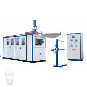 Plastic Water Cup Making Machine PP PET Cup Container Production Line Thermoforming Machine For Sale