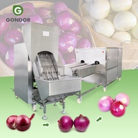 Laver les racines commerciales coupées Mini air utilisé Enlever l'éplucheur de peau d'oignon de printemps Machine à peler les oignons et coupeur