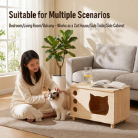 Meuble de chevet en bois pour chat d'intérieur, table d'appoint pour animaux de compagnie, disponible en plusieurs configurations, mobilier de décoration intérieure
