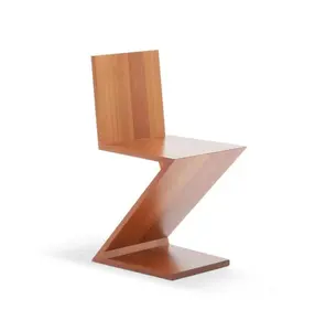 Sedia ergonomica moderna di lusso popolare di alta qualità in legno massello sedia a Zig zag per pranzare