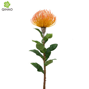 QIHAO Artificial Pincushion Flower Bouquet High Simulation Plastic Wedding Decoration - Product Image 5