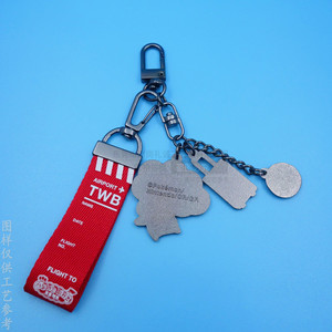 Porte-clés Pikachu en métal, breloque en alliage de zinc, couleur personnalisable, cadeau fait main - Product Image 3