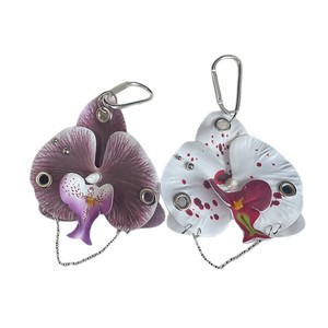 Porte-clés Fleur d'Orchidée Gothique en Métal Industriel avec Œillet et Chaîne, Accessoire Punk pour Sacs et Clés - Product Image 5