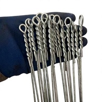 Fil de ligature en boucle pour balles, fil de ligature double torsion galvanisé à chaud pour l'emballage de foin et de paille agricoles, fourni directement par l'usine