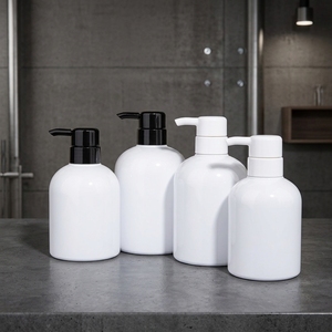 Flacon de lotion en PET blanc avec pompe noire/blanche, conteneur anti-UV pour shampoing et désinfectant pour les mains, emballage écologique 300ml500ml - Product Image 3