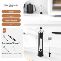 Espumador de Leche Eléctrico Recargable Inalámbrico, Portátil, para Café, Uso en Cafeterías y en el Hogar