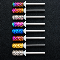 Têtes de ponçage pour ongles en carbure de tungstène de qualité supérieure, colorées, forme personnalisée, outils professionnels pour salon de manucure