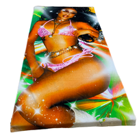 Serviettes de bain, de plage, de spa et de yoga 100 % coton, impression réactive personnalisée avec logo, sublimation couleur intégrale