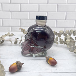 Botella <span class=keywords><strong>de</strong></span> cristal <span class=keywords><strong>de</strong></span> <span class=keywords><strong>calavera</strong></span> <span class=keywords><strong>de</strong></span> <span class=keywords><strong>forma</strong></span> única, 190Ml, transparente, vacía <span class=keywords><strong>con</strong></span> tapón <span class=keywords><strong>de</strong></span> polímero para licor, ron, ginebra, Tequila, whisky, Brandy, <span class=keywords><strong>Vodka</strong></span> - Product Image 6