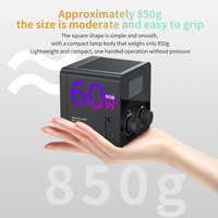 MAMEN C60R 13400mAh 60W COB Lumière vidéo LED bicolore Température de couleur réglable (2500-6500K) 24 Scénarios Corps métallique pour studio