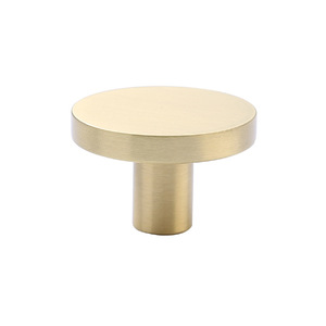 Brass Cabinet Knob Round Minimalist Design Solid Metal For Cabinet <b>Door</b> <b>Handle</b> - Product Image 1