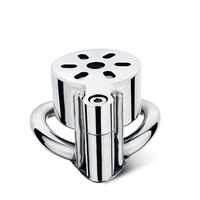 FRRK Cage de chasteté pour homme en conserve avec prise urétrale en métal pour couple Anneaux de pénis Sissy Sex Toys érotiques Déni de plaisir