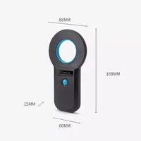 W90B 134,2 K Escáner de chip para mascotas de mano y lector de tarjetas de identificación de etiquetas de animales Lectores de microchip ABS Frecuencia 134,2 KHz