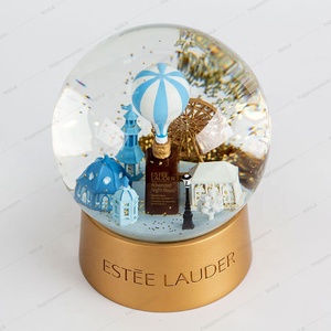 Bouteille d'huile essentielle de marque de luxe, flacon marron, château, montgolfière, grande roue, 100 mm, promotion <span class=keywords><strong>du</strong></span> Nouvel An, cadeau globe à neige - Product Image 2