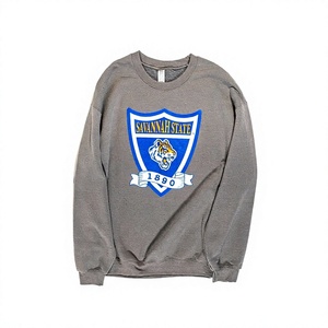 Winter for <b>Men's</b> Crewneck Sweatshirt <b>Fleece</b> 100% Cotton Regular Fit <b>Navy</b> Blue 1877 Tiger Logo Front Print - Product Image 2