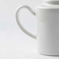 Théière et cafetière en porcelaine fine de style moderne, couleur blanche