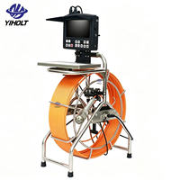Caméra d'inspection des canalisations YIHOLT 60m HD CCTV auto-nivelante pour inspection professionnelle des drains