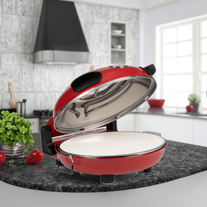 Four à pizza à haute température de 12 pouces avec casserole de boulangerie rotative manuelle pour pizza <span class=keywords><strong>maison</strong></span> - Product Image 2