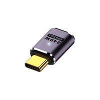 Adaptateur USB C à angle droit PD 240W 40Gbps 90 degrés Adaptateur USB C mâle vers femelle Adaptateur USB C L avec vidéo 8K 60Hz
