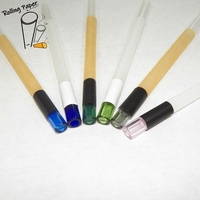 Tube en papier à filtre en verre coloré avec logo personnalisé, tube à filtre en verre transparent de haute qualité en gros