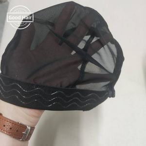 Gorro de Peluca de cúpula de malla para coser más fácil en el cabello gorro de tejido elástico gorro de peluca tejido con cremallera con redecillas de silicona - Product Image 3