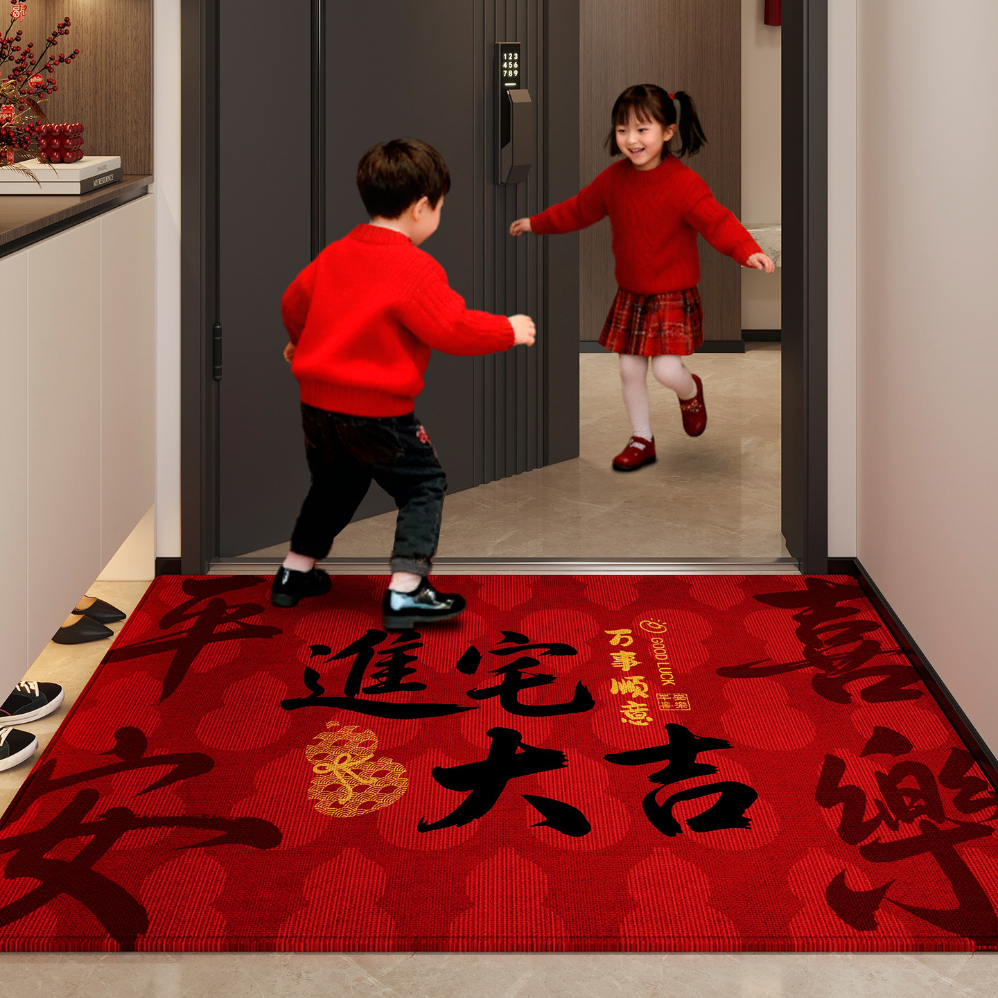 Entering the house brings good fortune