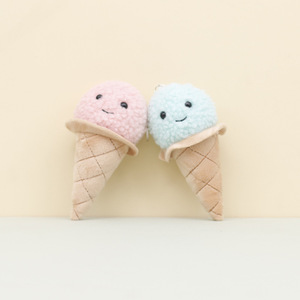 Happy Plush Kawaii Helado Llavero de peluche Helado Juguete de peluche Colgante de llave de teléfono móvil - Product Image 2
