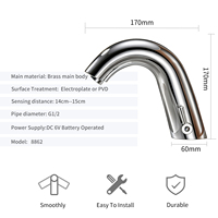 Robinet de lavabo intelligent à capteur automatique au design moderne