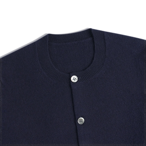 Cárdigan de Punto con Botones y Cuello Redondo, Bordado, Color Sólido Básico, 100% <span class=keywords><strong>Lana</strong></span> <span class=keywords><strong>Merino</strong></span>, Personalizado de Fábrica, Ropa para <span class=keywords><strong>Mujer</strong></span> y Hombre - Product Image 3