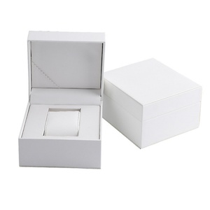 Custom PU <b>Leather</b> <b>Watch</b> Case Gift Jewelry Packaging <b>Box</b> OEM ODM Hot Stamping Logo Exquisite White <b>Leather</b> <b>Watch</b> <b>Box</b> - Product Image 1