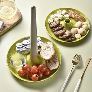 Support à gâteau rond à 2 niveaux en PP de qualité alimentaire, tour à cupcakes pour présentation de desserts, étanche, passe au lave-vaisselle, emballé en boîte, usage commercial - Product Image 4