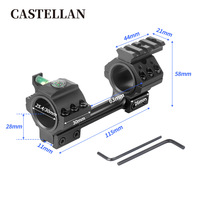 Support de lunette tactique Accessoire de nivellement 25.4/30mm Niveau à bulle 21mm Fit Scopes & Accessoires