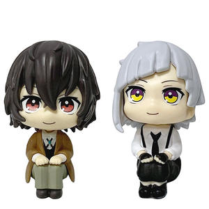 10CM Q Ver. Figuras de Manga de cabezas grandes estatua de perros callejeros Bungou Dazai Osamu Nakajima <span class=keywords><strong>Atsushi</strong></span> Figura PVC Anime figura juguetes regalo - Product Image 1