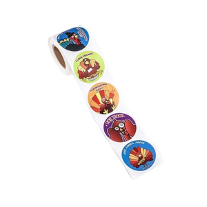 Divertente grazie per dare <span class=keywords><strong>adesivi</strong></span> assortimento turchia Design <span class=keywords><strong>adesivi</strong></span> in rotolo per feste bomboniere forniture rotolo adesivo personalizzato - Product Image 1