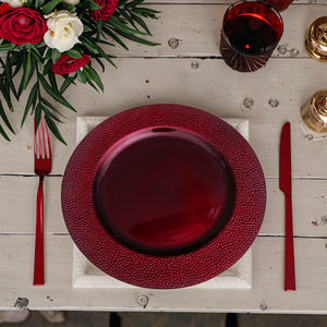 Venta al por mayor de platos de melamina de plástico apilable para restaurante platos rojos de plástico para acampar - Product Image 1