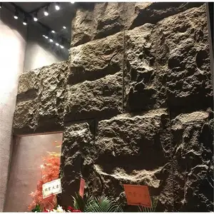 Dış duvar dekorasyonu için yüksek kaliteli Modern tasarım 3D Faux Pu işlenmiş taş