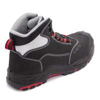 Botas de Seguridad con Puntera de Material Compuesto, Zapatos de Trabajo de Cuero Nubuck Genuino, Entresuela Antipinchazos, Forro de Malla Transpirable, Suela de Goma PU