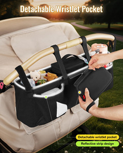 Organizador Doble Resistente para Cochecito, Almacenamiento para Accesorios de Bebé con Bolsa Refrigerante - Product Image 6