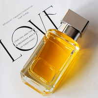 Flacon de parfum en verre rectangulaire vide avec étiquette, 30ml 50ml 100ml, flacon de parfum unique avec couvercle argenté, vente chaude