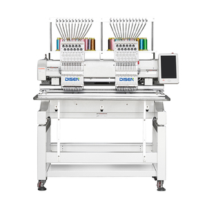 Máquina de Bordar Industrial de Alta Velocidad |   Máquina de Bordar Computarizada 3D de Dos Cabezas, 12/15 Agujas, Plana y Automática para Gorras y Camisetas - Product Image 1