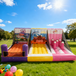Juego de 4 Juegos Inflables para Carnaval, para Fiestas Infantiles, Actividades Interactivas de <span class=keywords><strong>Feria</strong></span> de Diversiones, <span class=keywords><strong>Castillo</strong></span> Inflable de PVC - Product Image 1