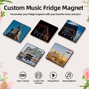 Imán de nevera musical de la serie Liyee Corán, 8MB, Bluetooth, Tipo C, acrílico, ecológico, adorno de audio para la comunidad musulmana, venta al por mayor - Product Image 6